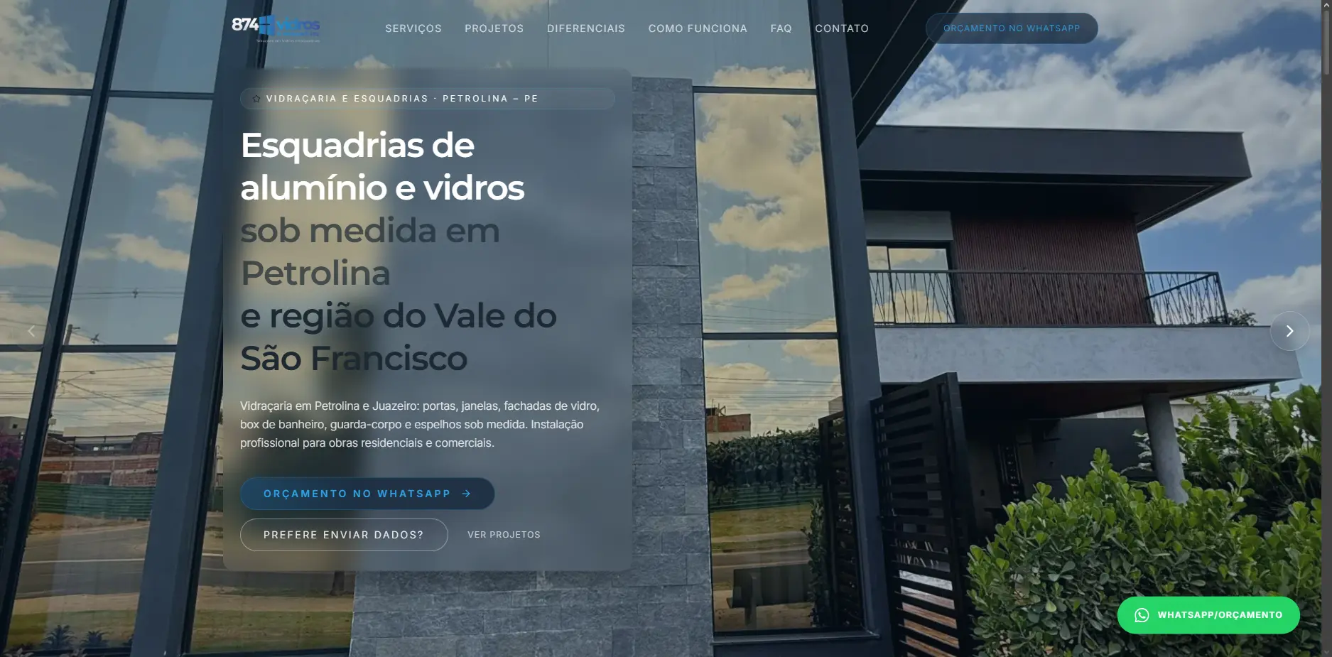 Prévia do site 847 Vidros