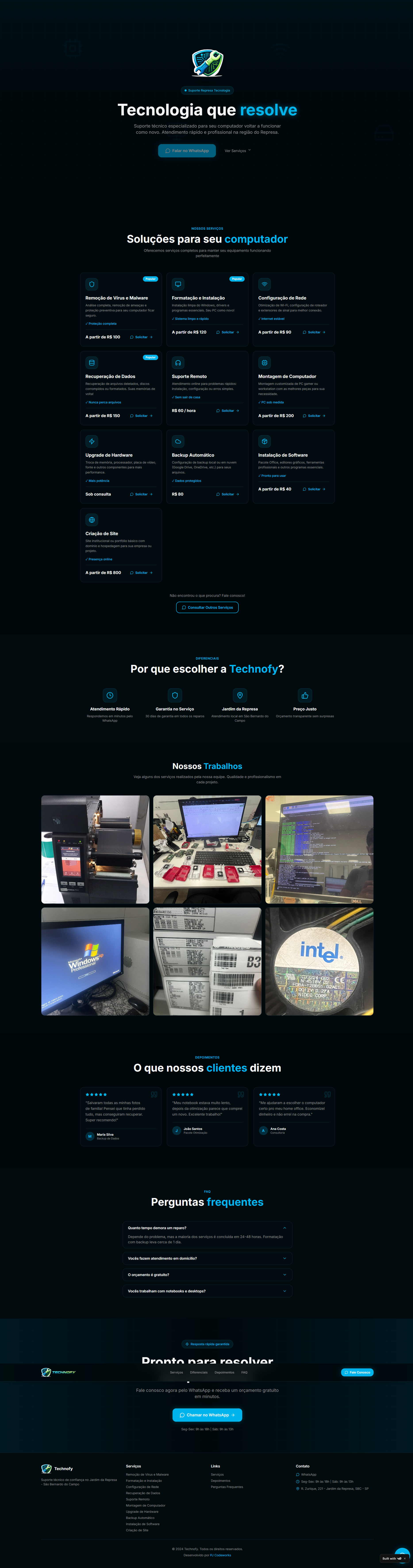 Screenshot do projeto Technofy